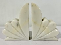 BOOKEND-White Deco Flower (Pair)