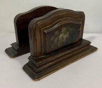 BOOKEND-Wooden Rectangular Floral Plaque (Pair)