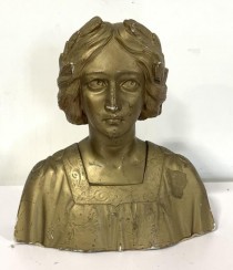 BUST-Gold Woman w/Laurel Wreath