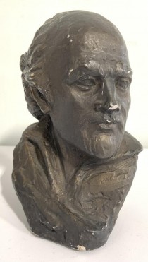 BUST-Bronze Man w/Wavy Hair