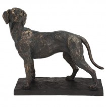 DOG STATUE-W/Aged Gold Finish