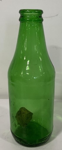 VASE-Green Small Bottle w/Cork Inside