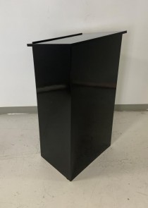 PODIUM-Black Lacquer W/Low Shelf