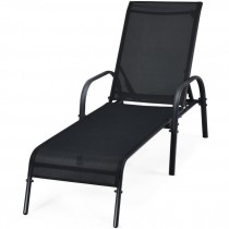 BEACH/POOL LOUNGER-Black Reclinter