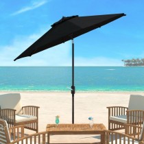 Beach/Poolside Umbrella-Black W/Auto Tilt Crank Mechanism