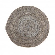 RUG-(8'Round)Blue/White/Sisel Braided Rings