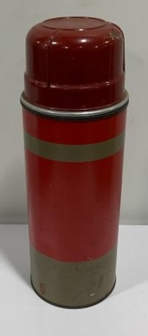 THERMOS-Vintage Aladdin-Red & Taupe