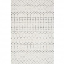 RUG-(6'7"x9')Moroccan Geometric Distressed Rug