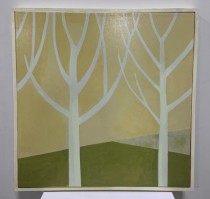PAINTING-White Trees, Yellow Background (1)
