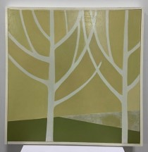 PAINTING-White Trees/ Yellow Background (4)