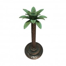 CANDLESTICK-Metal Palm Tree (12"H)