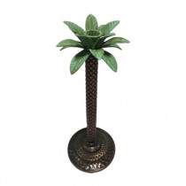 CANDLESTICK-Metal Palm Tree (14"H)