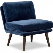 ACCENT CHAIR-MCM/Armless Upholstered W/Wood Leg