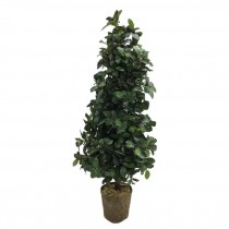 FAUX HOLLY BUSH-(4') Cone Shaped/Potted