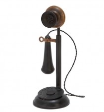 PHONE-Vintage Black Metal/Circa 1900