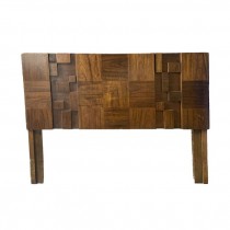 HEADBOARD-Queen-MidCentury Modern-Raised Blocks