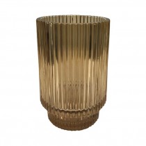 VOTIVE-Ribbed/ Fluted Amber