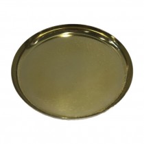 CANDLE HOLDER-Medium Shiny Brass Dish
