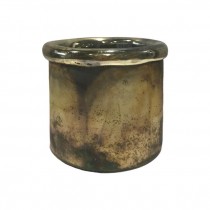 CANDLE HOLDER-Silver Burnt Effect Dish
