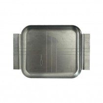 UTENSIL HOLDER-Silver Tray w/Handles