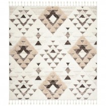 RUG-(6'7"x 9'2")Moroccan Tassel Shag/Beige & Brown