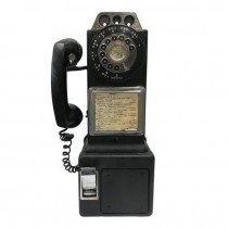PAYPHONE-Vintage Black "Automatic Electric" Rotary Dial Payphone