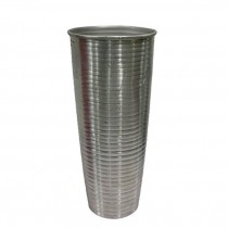 VASE-15"H Aluminum Ribbed Cone