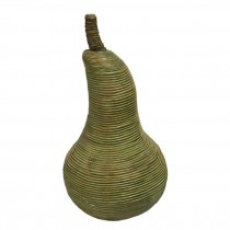 SCULPTURE-Large Green Wicker Pear