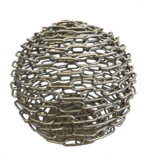 SCULPTURE-Chrome Chain Ball