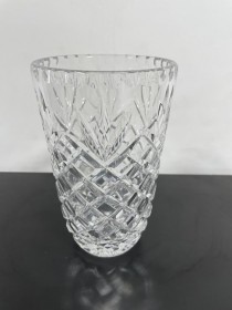VASE-Cut Glass Diamond Pattern