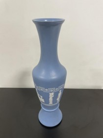 VASE-Vintage Blue Wedgewood Style Greek Vase