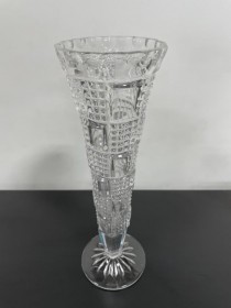 VASE-Cut Glass Checkered Pattern