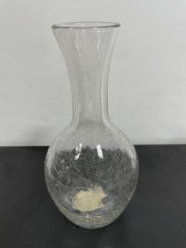 VASE-Crackle Glass