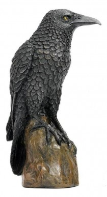 SCULPTURE-Raven #1 On Perch