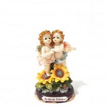 FIGURINE-Two Angels on Sunflowers