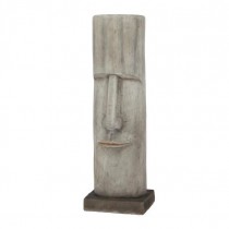 SCULPTURE-Faux Wood Carved Face