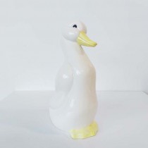 FIGURINE-White Ceramic Duck