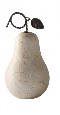FRUIT SCULPTURE-Distressed White Pear