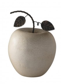 FRUIT SCULPTURE-Distressed White Apple