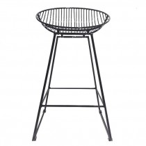 STOOL-Black Metal Wire Counter Stool