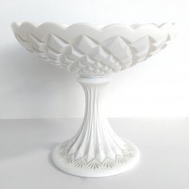 CANDY DISH-White Hobnail Milk Glass on Pedestal