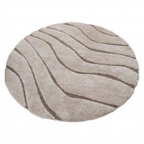 RUG-Round Florida Shag Cream/Beige Area Rug