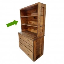 DRESSER TOP HUTCH-Youth Pioneer Natural Wood