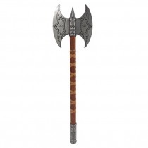 AXE-Viking Double Blade Axe w/Wooden Handle