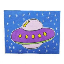 PAINTING-Purple Haze Flying Saucer