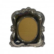 PICTURE FRAME-Chrome Frame w/Decorative Scrolls