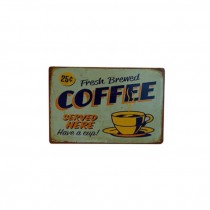 SIGN-Vintage Retro Decor-"Fresh Brewed Coffee"