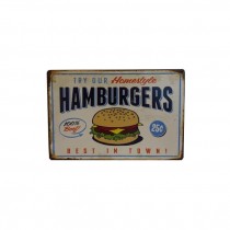 SIGN-Vintage Retro Decor-"Try Our Homestyle Hamburgers"