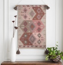 WALL TAPESTRY-Bohemian Style | Woven Wool |Eggplant