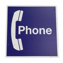 SIGN-Blue Square "Phone" Sign